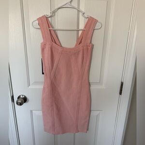 Marciano Peachy Bandage Dress in Pouf Pink size XS